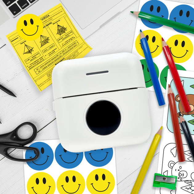 Детский портативный термопринтер Jetix Mini printer с набором карандашей и стикеров (JMP-2-TPK3) - изображение 4