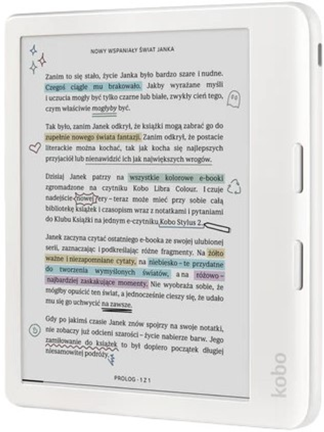 Електронна книга Kobo Libra Colour 32GB White (N428-KU-WH-K-CK) - зображення 2