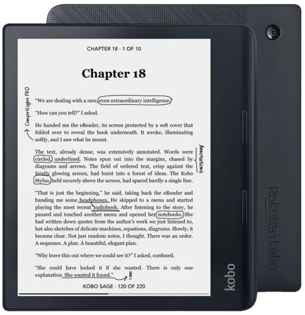 電子書籍リーダー本体 kobo sage 32GB Kobo Sage 32GB ブラック [8インチ /防水] : コジマYahoo!店