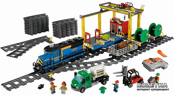 Конструктор LEGO City Trains Грузовой поезд (60052) – игрушки с