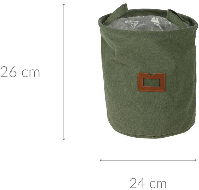 Kosz Home & Styling Collection z uchwytami khaki 24 cm (8720573275095) - obraz 2