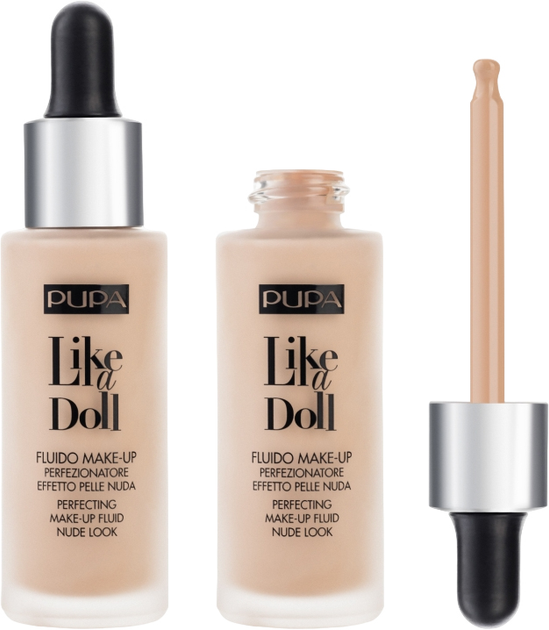 Тональна основа Pupa Like A Doll 010 Porcelain SPF15 30 мл (8011607222391) - зображення 3