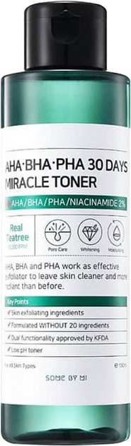 Тонік для обличчя Some By Mi AHA. BHA. PHA 30 Days Miracle для проблемної шкіри 150 мл (8809326333661) - зображення 1