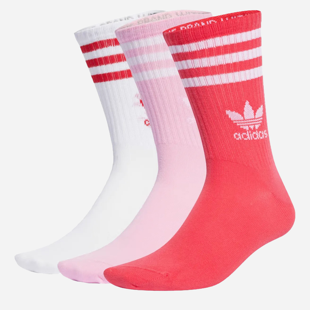 Zestaw skarpet damskich wysokich bawełnianych adidas IU2660 L 3 pary Wielokolorowy (4066757210365) - obraz 1