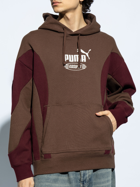 Bluza męska z kapturem kangurka Puma 62407779 L Brązowa (4067978396579) - obraz 1