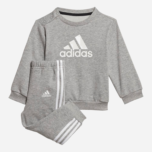 Дитячий спортивний костюм (світшот + штани) для хлопчика adidas I Bos Jog FT HM6613 98 см Сірий (4065429374206) - зображення 1