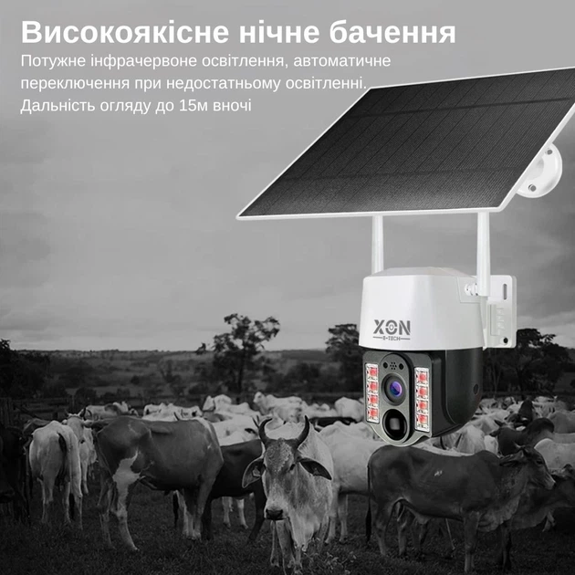 IP-камера уличная с аккумулятором XON 4G 8000mAh Solar 1080P SmartCam (MCBSM31VW 4750) Белая - изображение 6