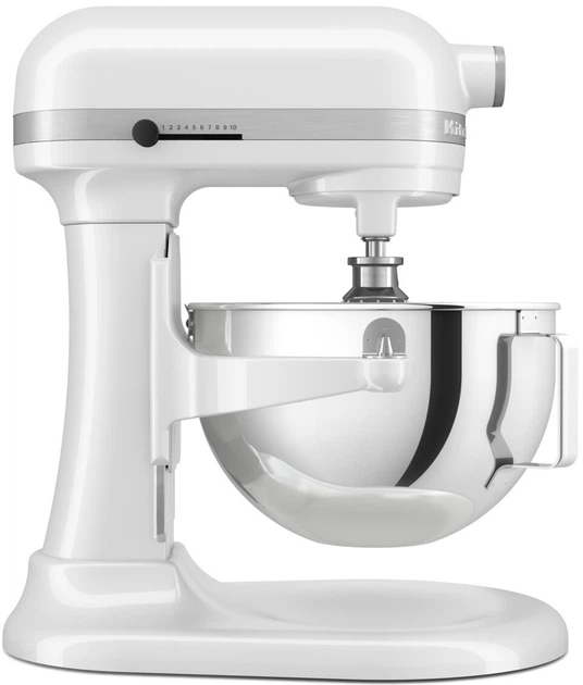 Robot kuchenny KitchenAid Heavy Duty 5,2l 5KSM55SXXEWH z odchylaną misą, Biały - Zdjęcie 4 Robot kuchenny KitchenAid Heavy Duty 5,2l 5KSM55SXXEWH z odchylaną misą, Biały - obraz 4