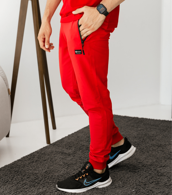 Спортивные штаны на манжетах - HECTOR - 17465 - XXL - Красный - Фото 1 Спортивные штаны на манжетах - HECTOR - 17465 - XXL - Красный - изображение 1