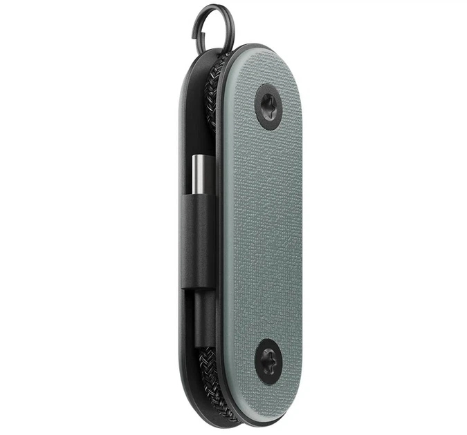 Кабель Native Union Pocket Cable USB-C to USB-C Slate Green (POCK-C-GRN-NP) - изображение 2