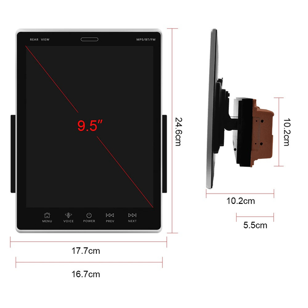 Автомагнітола 9.5" 2din GPS Wi-Fi Android 10.0. - зображення 3