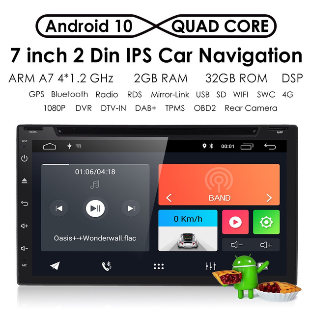 Автомагнітола сенсорна 2 din 7" Android GPS Wifi Bluetooth P9 (моторизований екран) - зображення 9