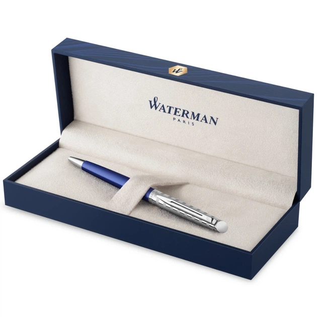 Ручка шариковая Waterman HEMISPHERE Anniversary Le Lounge Blue CT BP 22 083 Серебристый - Фото 5 Ручка шариковая Waterman HEMISPHERE Anniversary Le Lounge Blue CT BP 22 083 Серебристый - изображение 5
