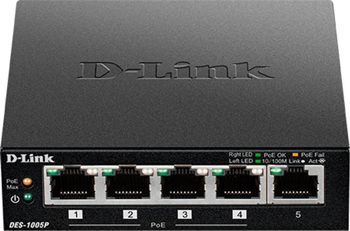 Комутатор D-Link DES-1005P/E - зображення 2