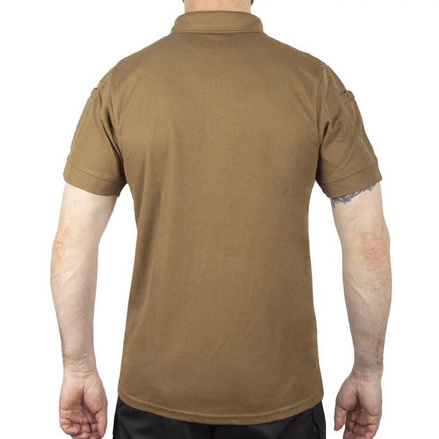 Футболка Mil-Tec швидкосохнуча 2XL Tactical Quick Dry Poloshirt Coyote(10961019-906-XXL) - зображення 2