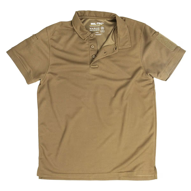 Футболка Mil-Tec Быстросохнущая Tactical Quick Dry Poloshirt 2XL Coyote (10961019-906-XXL) - изображение 6