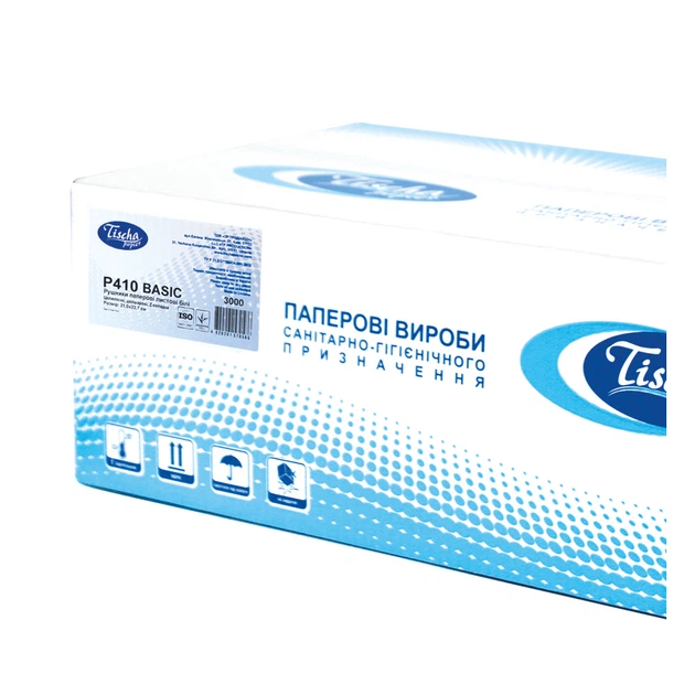 Рушники паперові Z-складка BASIC Tischa Papier білі - зображення 6