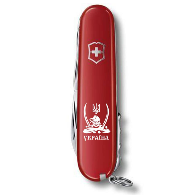 Нож Victorinox Huntsman Ukraine 91мм/15функ/казак с саблями бел/красный - изображение 2