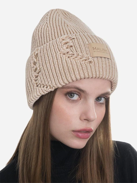 Шапка Malisa Бруно 15-1613-РМ-11 54-58 Бежевая - Фото 1 Шапка Malisa Бруно 15-1613-РМ-11 54-58 Бежевая - изображение 1