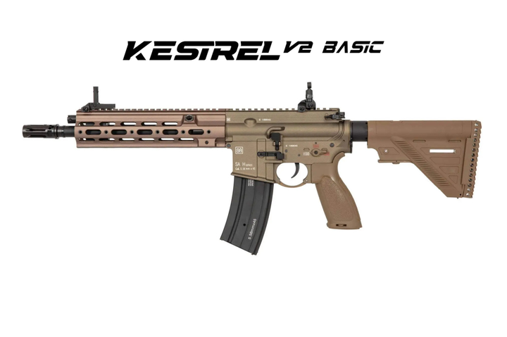 Страйкбольна штурмова гвинтівка Specna Arms SA-H12 One Kestrel ETU Tan - зображення 1