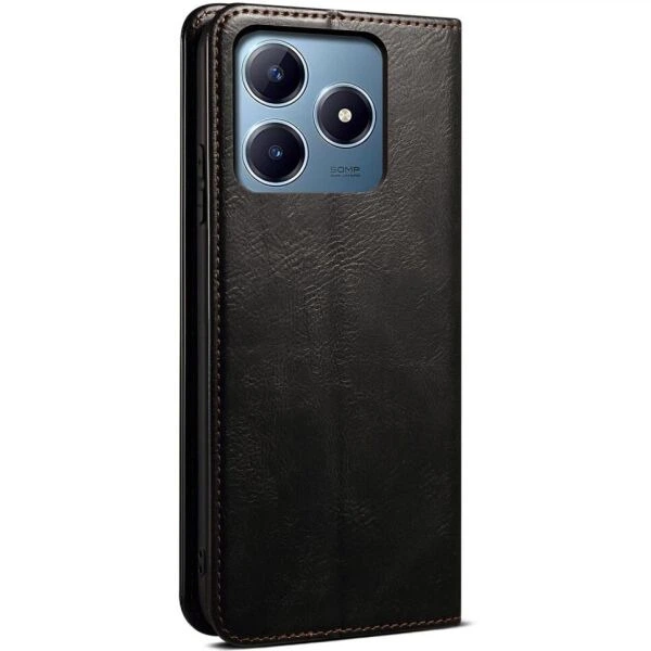 Чехол-книжка с кармашками UniCase Leather Wallet для Realme C63 / C61 / Note 60x - Black - изображение 6