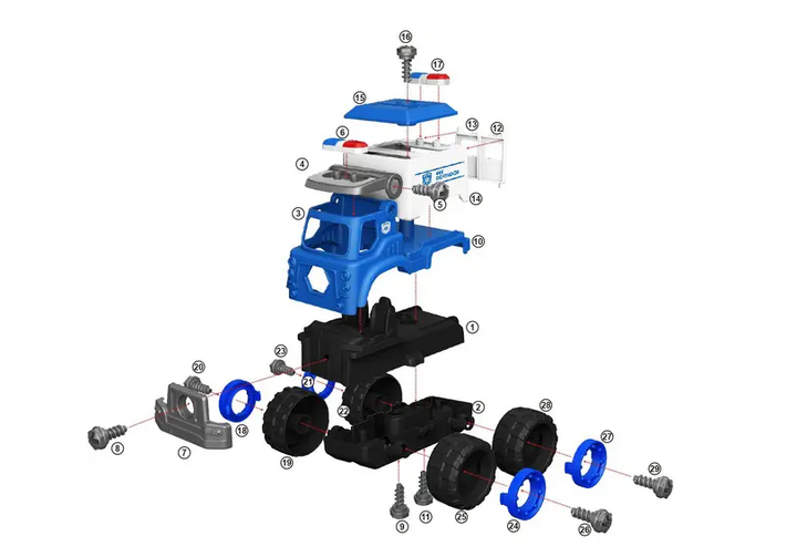 Конструктор поліцейська машина Diy Spatial LM9023 CJ-1614174 - Фото 3 Конструктор поліцейська машина Diy Spatial LM9023 CJ-1614174 - изображение 3
