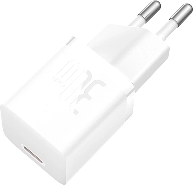 Сетевое зарядное устройство Baseus GaN5 FC mini 1C 30W White (CCGN070502) (1011210) - изображение 4