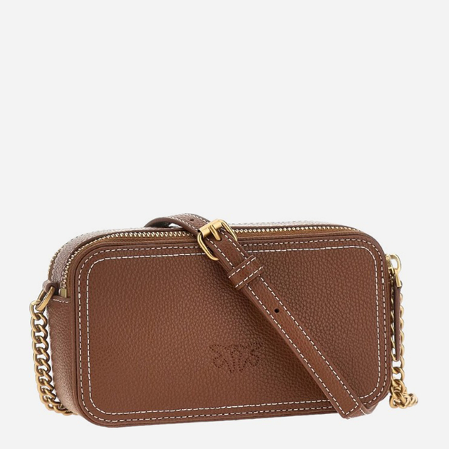 Torebka crossbody damska ze skóry naturalnej Pinko Carrie Camera Case 103799A1LF-L48Q Brązowa (8057769645654) - obraz 2