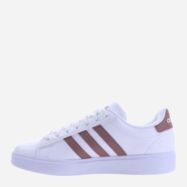 Sneakersy damskie z eko skóry adidas Grand Court 2.0 HP9405 41.5 Biały/Brązowy (4066746603116) - obraz 2