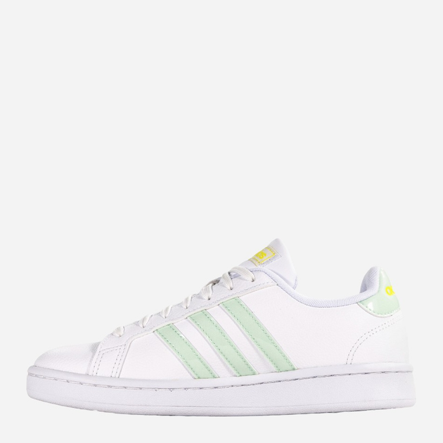 Tenisówki damskie skórzane adidas Grand Court EG7643 36.5 Biały/Jasnozielony (4062051376707) - obraz 2