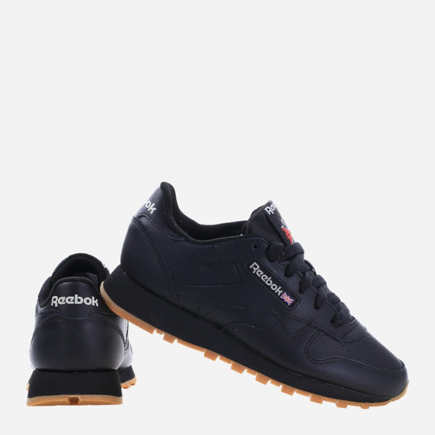 Жіночі кросівки Reebok Classic Leather 100008498 40.5 Чорні (4065418346641) - зображення 3