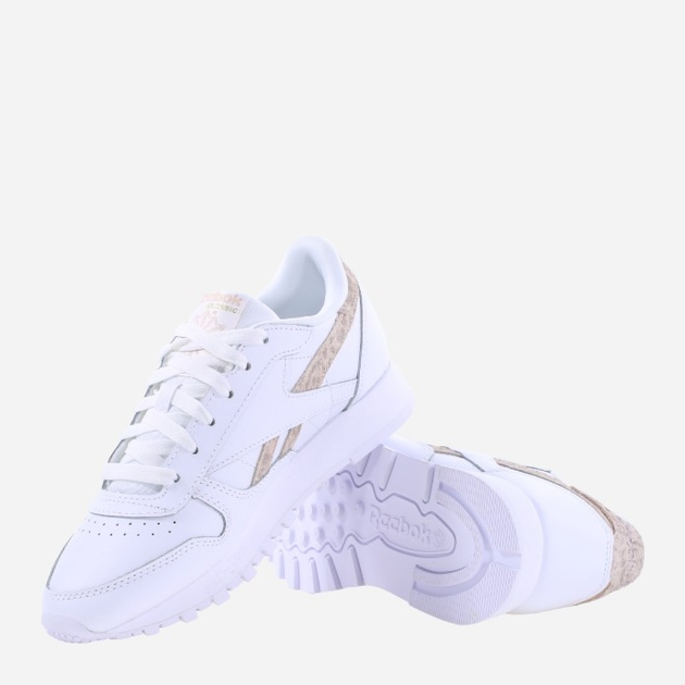 Жіночі кросівки Reebok Classic Leather GY7173 35.5 Білі з коричневим і бежевим (4066749899509) - зображення 4