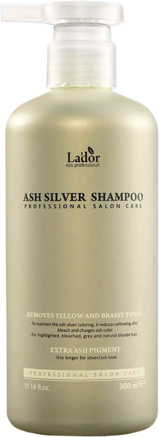 Акція на Шампунь для знебарвленого волосся La'dor Ash Silver Shampoo 300 мл від Rozetka