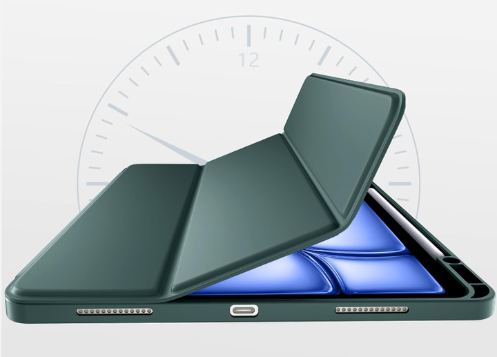 Чехол-книжка CDK для Apple iPad Air 13" M4 2026 | Экокожа силикон Smart Case Слот Стилус (017899) (green) - Фото 5 Чехол-книжка CDK для Apple iPad Air 13" M4 2026 | Экокожа силикон Smart Case Слот Стилус (017899) (green) - изображение 5