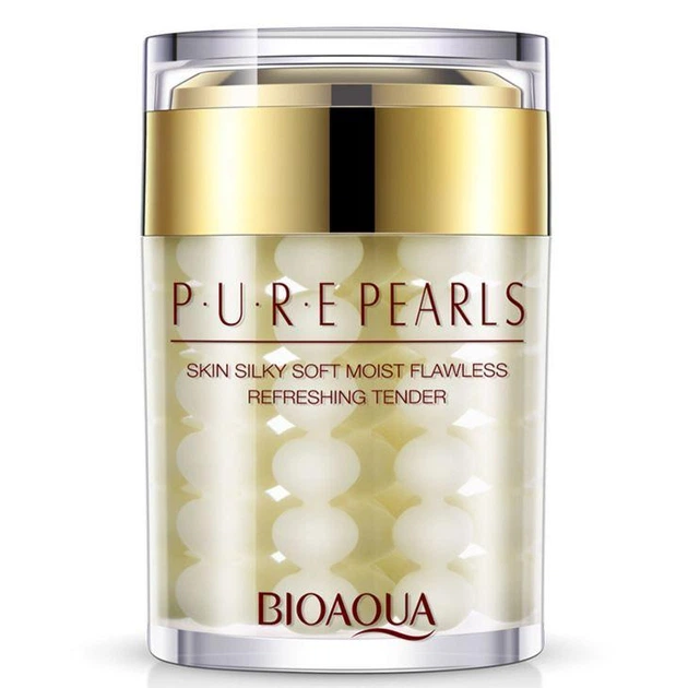 Увлажняющий крем для лица с натуральной жемчужной пудрой Bioaqua Pure Pearls Cream 60 г (6974772945217) - изображение 2