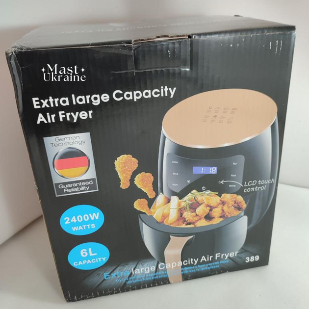 Фритюрниця AIR FRYER AIR FAYER XL-614-Black - зображення 8