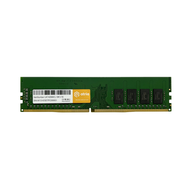 Модуль пам'яті / Оперативна пам'ять ATRIA UAT42666CL19K1/16 DDR4/16ГБ/2666МГц для ПК - зображення 2
