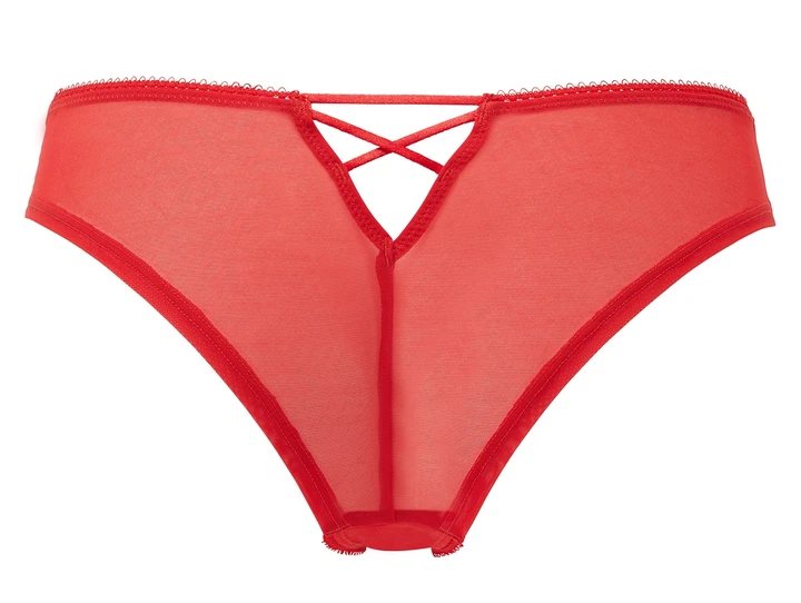 Трусики Gossard Fiesta 19703FIE привабливі бразиліани з вишивкою на сітці XL Fiesta Red (5053014882679) - изображение 4
