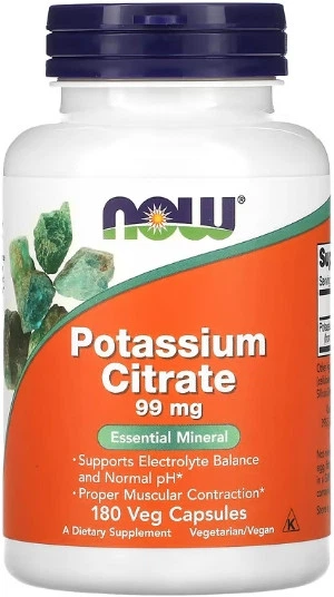 Глюконат калію NOW Potassium Citrate - 180 vcaps - Фото 1 Глюконат калію NOW Potassium Citrate - 180 vcaps - зображення 1