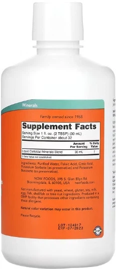 Колодні мінерали Now Colloidal Minerals Liquid 946 мл - зображення 2