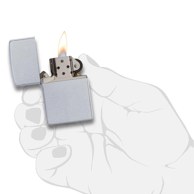Зажигалка Zippo Satin Chrome 205 - изображение 4