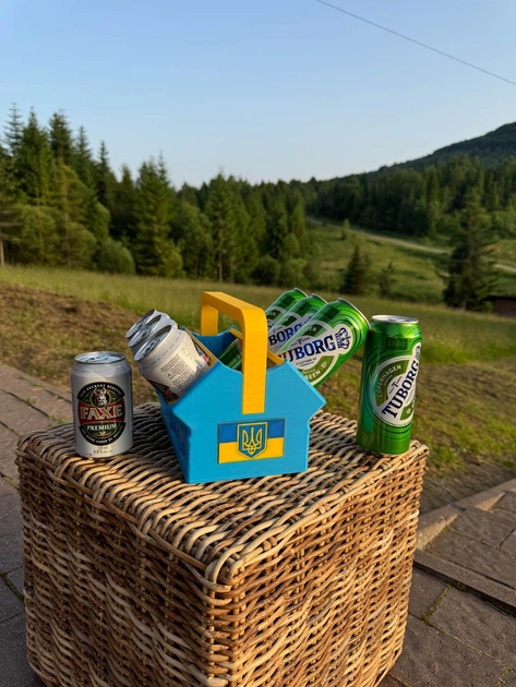 3D-Друкований Холдер ''Герб'' для Пива та Напоїв (Блакитний) HoldMyBeer - зображення 4