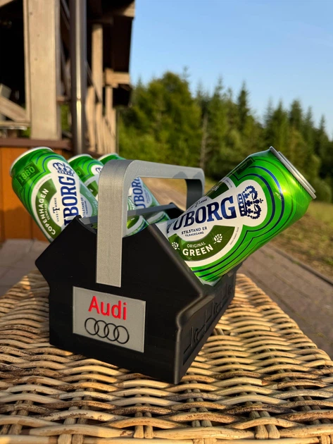 3D-Друкований Холдер 'AUDI' для Пива та Напоїв (Чорний) HoldMyBeer - зображення 4