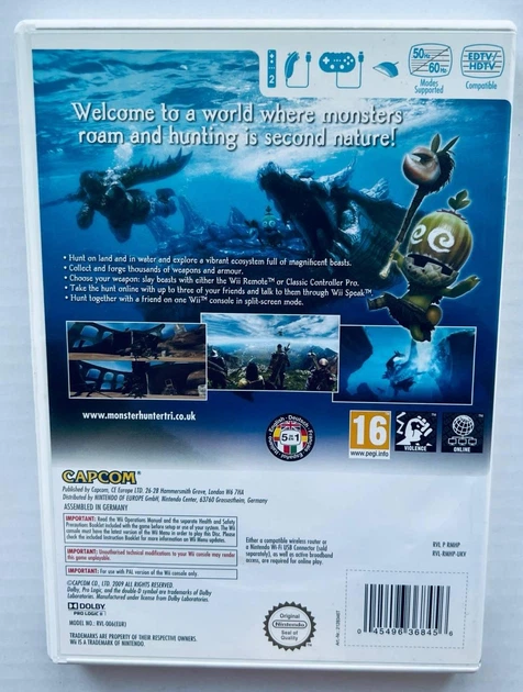 Monster Hunter Tri,английская версия - диск для Nintendo Wii, Б/У - изображение 3