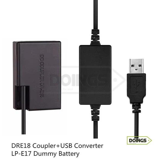 Сетевой адаптер CARPRIE DR-E18 USB "имитатор батареи" LP-E17 для Canon R8 R10 R50 Kiss 8000D EOS Rebel T6i 800D 9000D - изображение 5