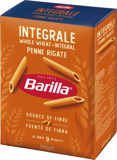 Макароны Barilla Integrale Pennette Rigate Пеннетте Ригате 500 г (8076809529433) - изображение 3