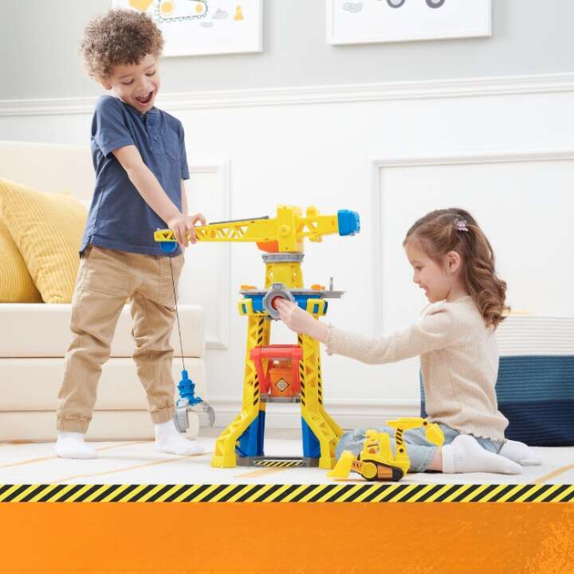 Dźwig Spin Master Psi Patrol Rubble i jego Ekipa 60 cm z buldożerem figurką piaskiem kinetycznym i akcesoriami (6067494) - obraz 11