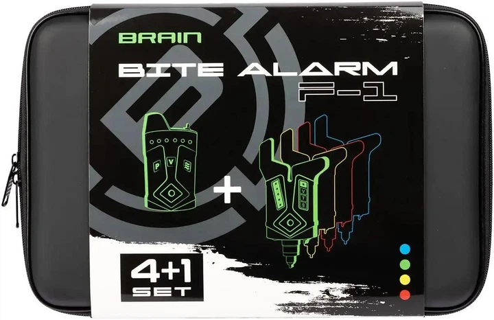 Набір сигналізаторів Brain Wireless Bite Alarm F-1 4+1 - Фото 3 Набір сигналізаторів Brain Wireless Bite Alarm F-1 4+1 - зображення 3