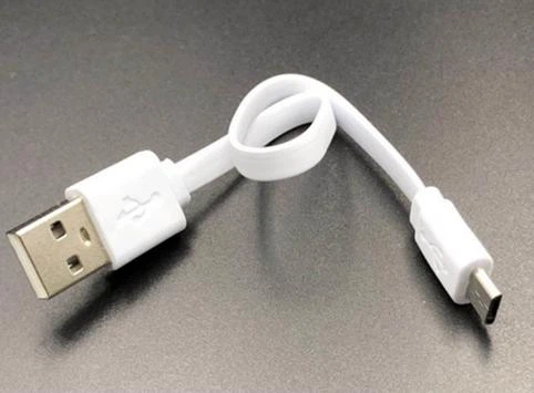 Кабель для зарядки USB - > microUSB телефона планшета плоский 20 см Белый - Фото 3 Кабель для зарядки USB - > microUSB телефона планшета плоский 20 см Белый - изображение 3