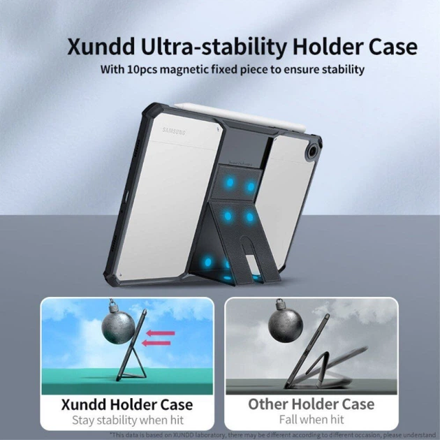 TPU+PC чехол Xundd Stand c усиленными углами для Samsung Galaxy Tab A9 (8.7'') Черный - 00000072227_2 - Фото 4 TPU+PC чехол Xundd Stand c усиленными углами для Samsung Galaxy Tab A9 (8.7'') Черный - 00000072227_2 - изображение 4